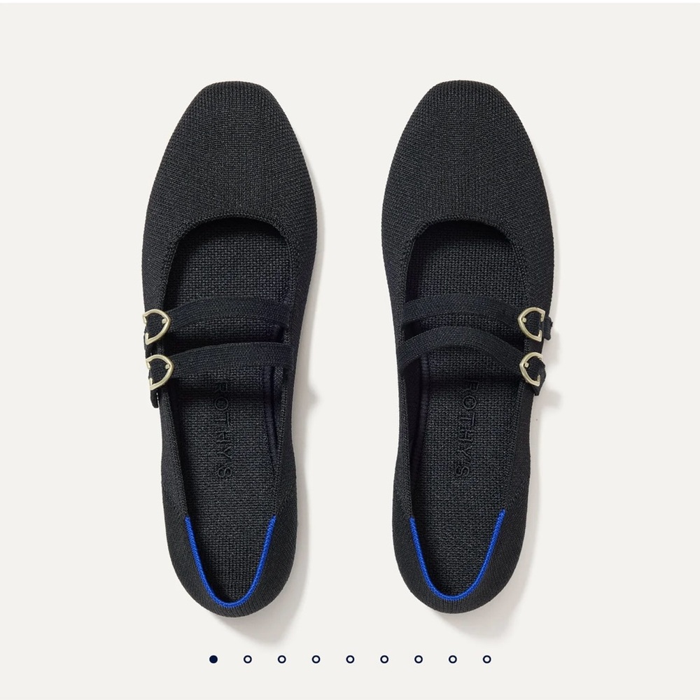 Rothy’s Double Buckle Mary Jane in black.
